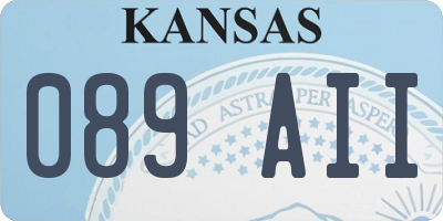 KS license plate 089AII