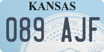 KS license plate 089AJF