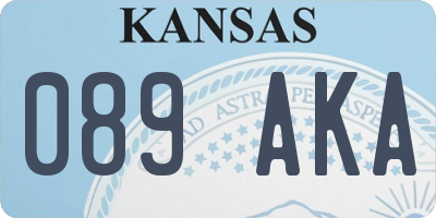 KS license plate 089AKA