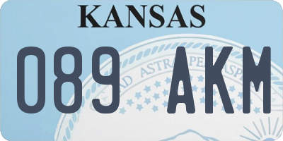 KS license plate 089AKM