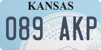 KS license plate 089AKP