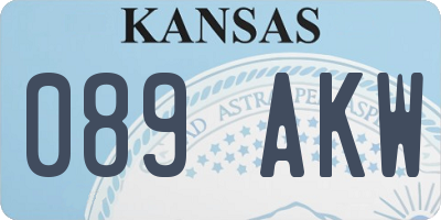 KS license plate 089AKW