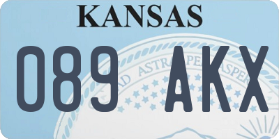 KS license plate 089AKX