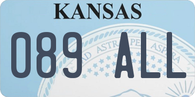 KS license plate 089ALL