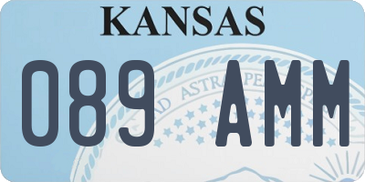 KS license plate 089AMM