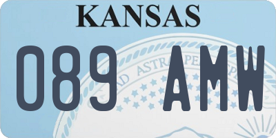 KS license plate 089AMW