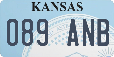 KS license plate 089ANB