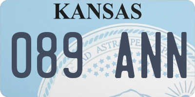 KS license plate 089ANN