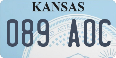 KS license plate 089AOC