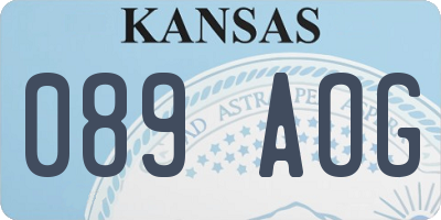 KS license plate 089AOG