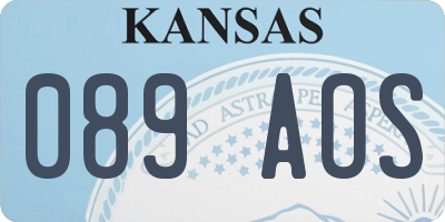 KS license plate 089AOS