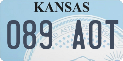 KS license plate 089AOT