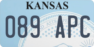 KS license plate 089APC