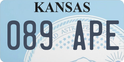 KS license plate 089APE