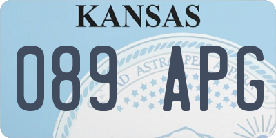 KS license plate 089APG