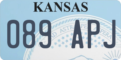 KS license plate 089APJ