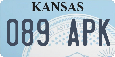KS license plate 089APK