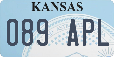 KS license plate 089APL