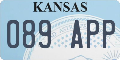 KS license plate 089APP