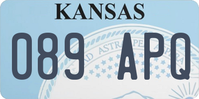 KS license plate 089APQ