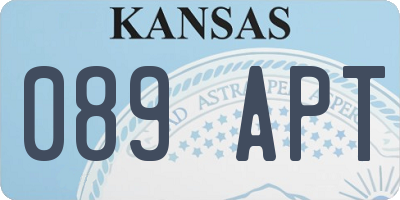 KS license plate 089APT