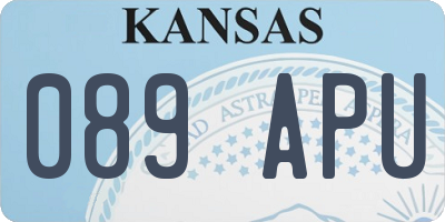 KS license plate 089APU