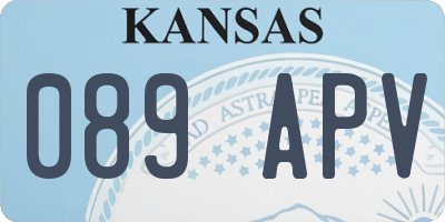 KS license plate 089APV