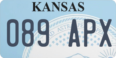 KS license plate 089APX