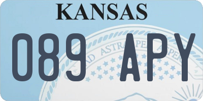KS license plate 089APY
