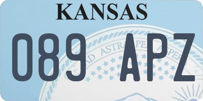 KS license plate 089APZ