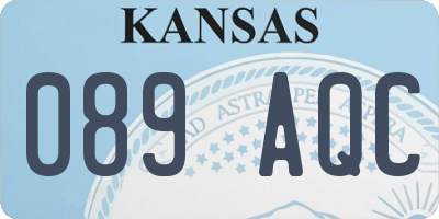 KS license plate 089AQC