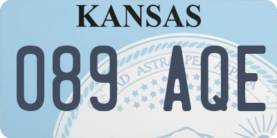 KS license plate 089AQE