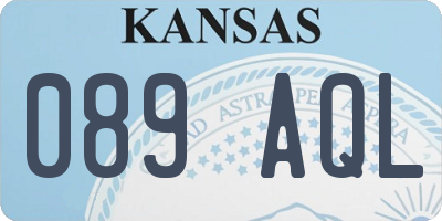 KS license plate 089AQL