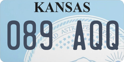 KS license plate 089AQQ
