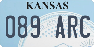 KS license plate 089ARC
