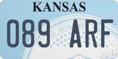 KS license plate 089ARF
