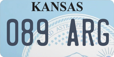 KS license plate 089ARG