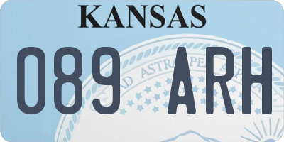 KS license plate 089ARH
