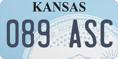 KS license plate 089ASC