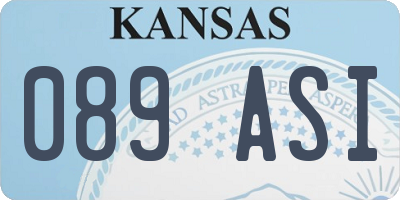 KS license plate 089ASI