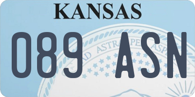 KS license plate 089ASN