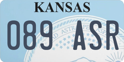 KS license plate 089ASR