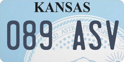 KS license plate 089ASV