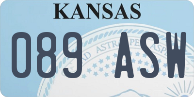KS license plate 089ASW