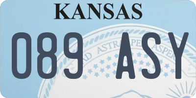 KS license plate 089ASY