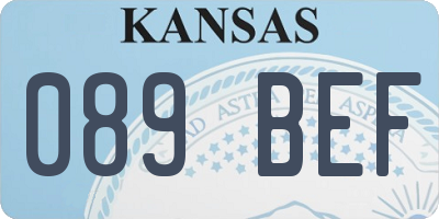 KS license plate 089BEF