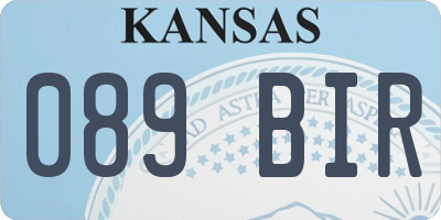 KS license plate 089BIR