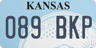 KS license plate 089BKP