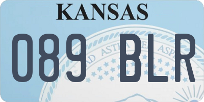 KS license plate 089BLR