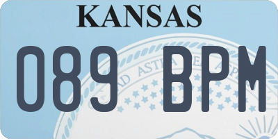KS license plate 089BPM